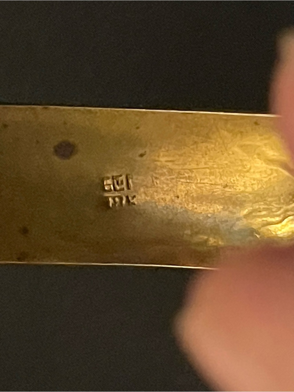 Engraved Gold-Tone Cuff Bracelet - Picture 3 of 6